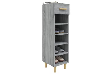 beBasic Skohylle grå sonoma 30x35x105 cm konstruert tre - GrÃ¥ - Oppbevaring - Skooppbevaring