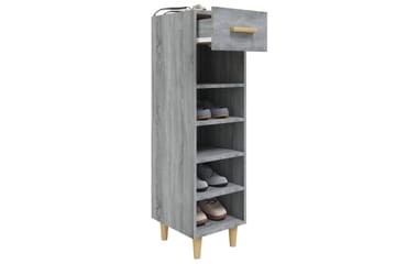 beBasic Skohylle grå sonoma 30x35x105 cm konstruert tre - GrÃ¥ - Oppbevaring - Skooppbevaring