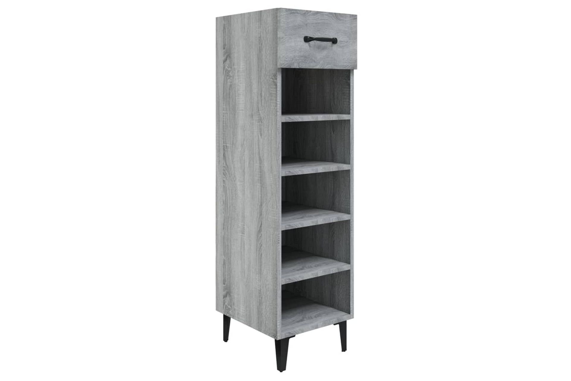 beBasic Skohylle grå sonoma 30x35x105 cm konstruert tre - GrÃ¥ - Oppbevaring - Skooppbevaring