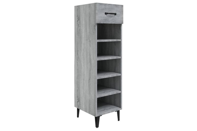 beBasic Skohylle grå sonoma 30x35x105 cm konstruert tre - GrÃ¥ - Oppbevaring - Skooppbevaring
