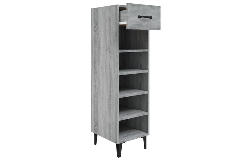 beBasic Skohylle grå sonoma 30x35x105 cm konstruert tre - GrÃ¥ - Oppbevaring - Skooppbevaring