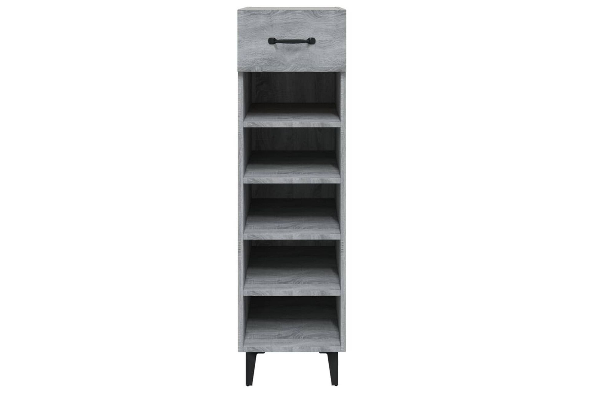 beBasic Skohylle grå sonoma 30x35x105 cm konstruert tre - GrÃ¥ - Oppbevaring - Skooppbevaring