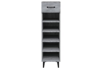 beBasic Skohylle grå sonoma 30x35x105 cm konstruert tre - GrÃ¥ - Oppbevaring - Skooppbevaring
