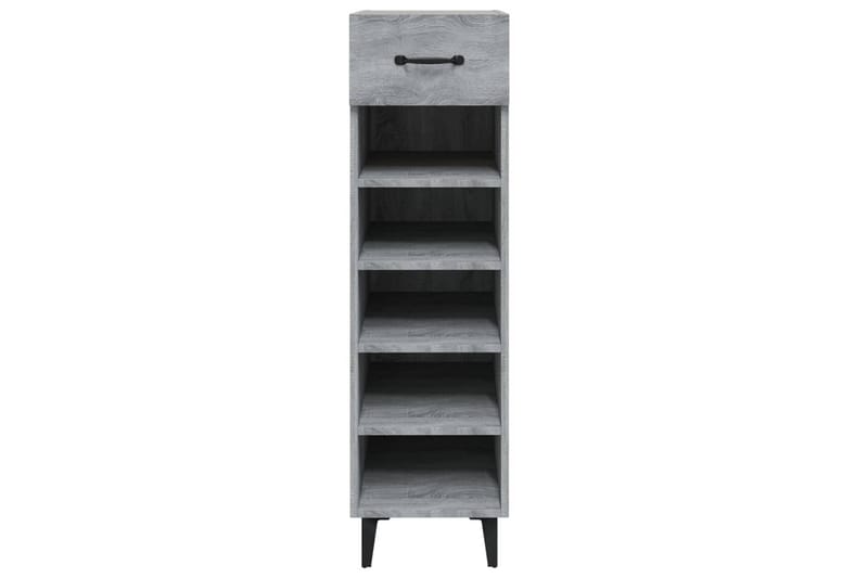 beBasic Skohylle grå sonoma 30x35x105 cm konstruert tre - GrÃ¥ - Oppbevaring - Skooppbevaring