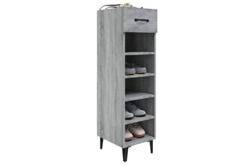 beBasic Skohylle grå sonoma 30x35x105 cm konstruert tre - GrÃ¥ - Oppbevaring - Skooppbevaring
