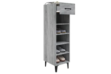 beBasic Skohylle grå sonoma 30x35x105 cm konstruert tre - GrÃ¥ - Oppbevaring - Skooppbevaring