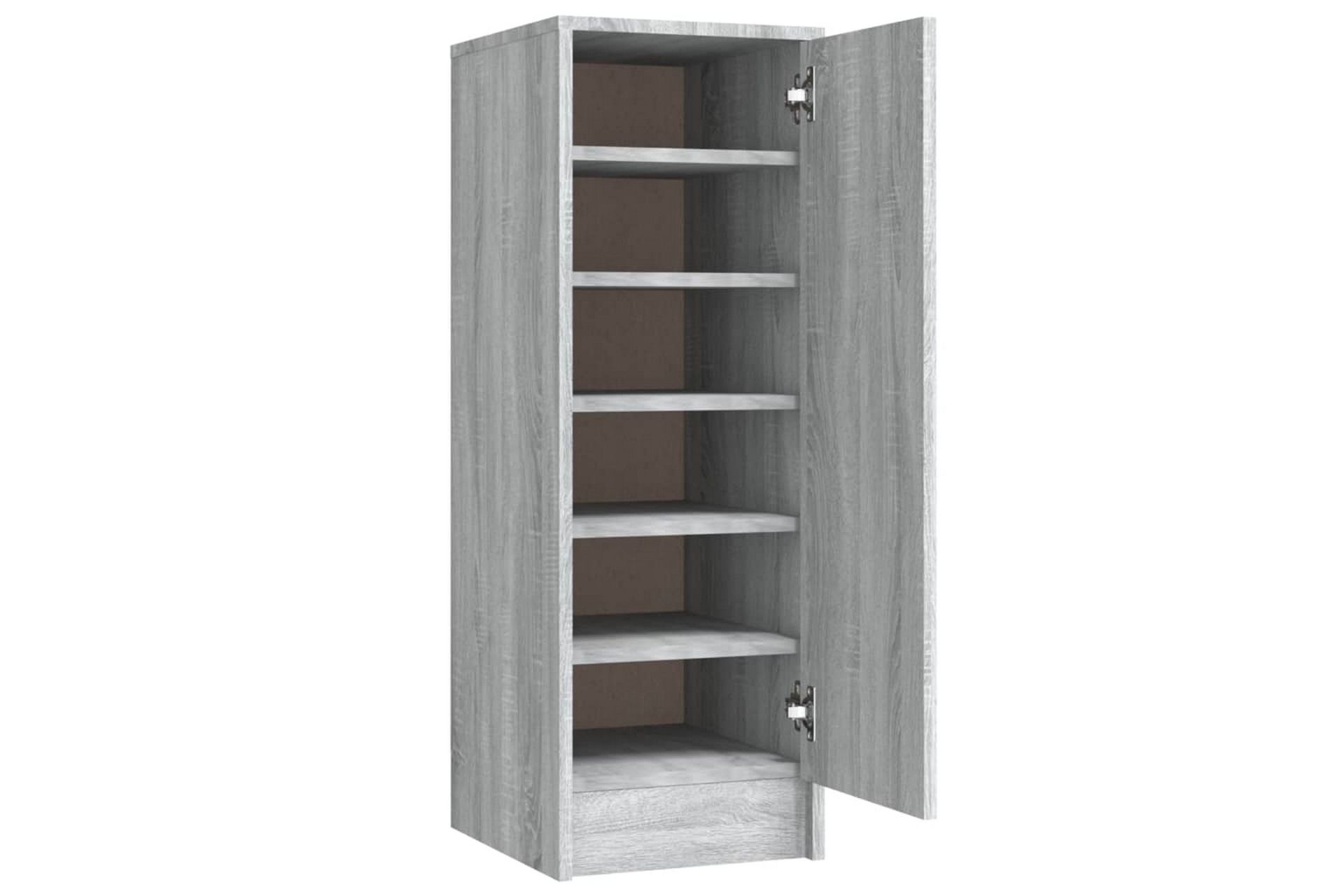 beBasic Skohylle grå sonoma 32x35x92 cm konstruert tre - GrÃ¥ - Oppbevaring - Skooppbevaring