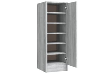 beBasic Skohylle grå sonoma 32x35x92 cm konstruert tre - GrÃ¥ - Oppbevaring - Skooppbevaring