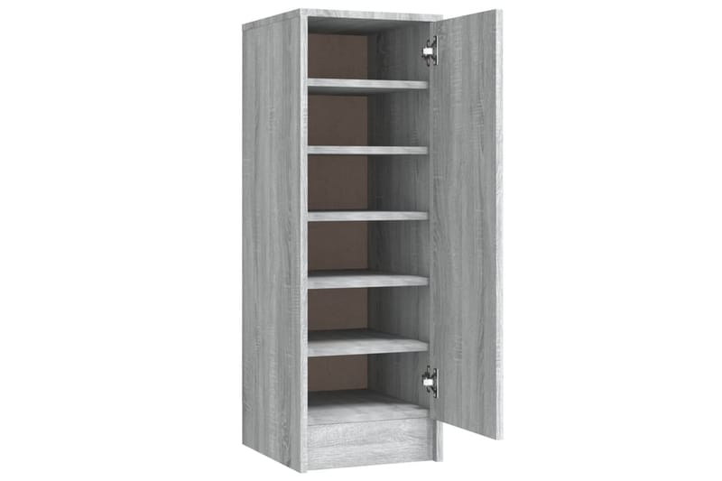 beBasic Skohylle grå sonoma 32x35x92 cm konstruert tre - GrÃ¥ - Oppbevaring - Skooppbevaring