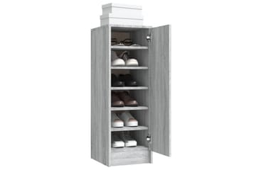 beBasic Skohylle grå sonoma 32x35x92 cm konstruert tre - GrÃ¥ - Oppbevaring - Skooppbevaring