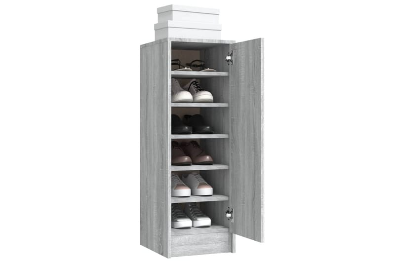 beBasic Skohylle grå sonoma 32x35x92 cm konstruert tre - GrÃ¥ - Oppbevaring - Skooppbevaring