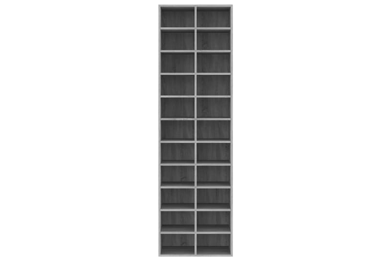 beBasic Skohylle grå sonoma 54x34x183 cm konstruert tre - GrÃ¥ - Oppbevaring - Skooppbevaring