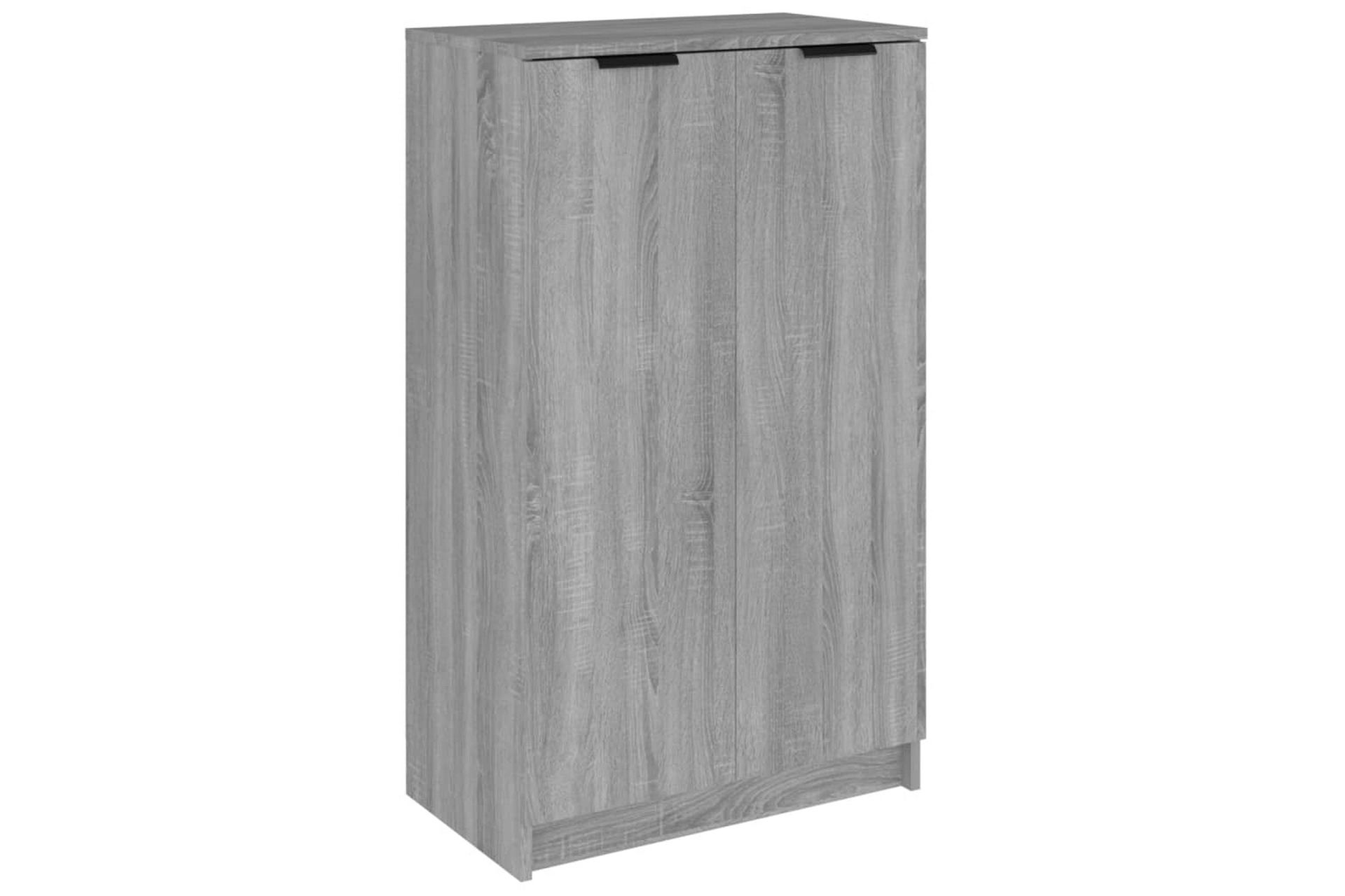 beBasic Skohylle grå sonoma 59x35x100 cm konstruert tre - GrÃ¥ - Oppbevaring - Skooppbevaring