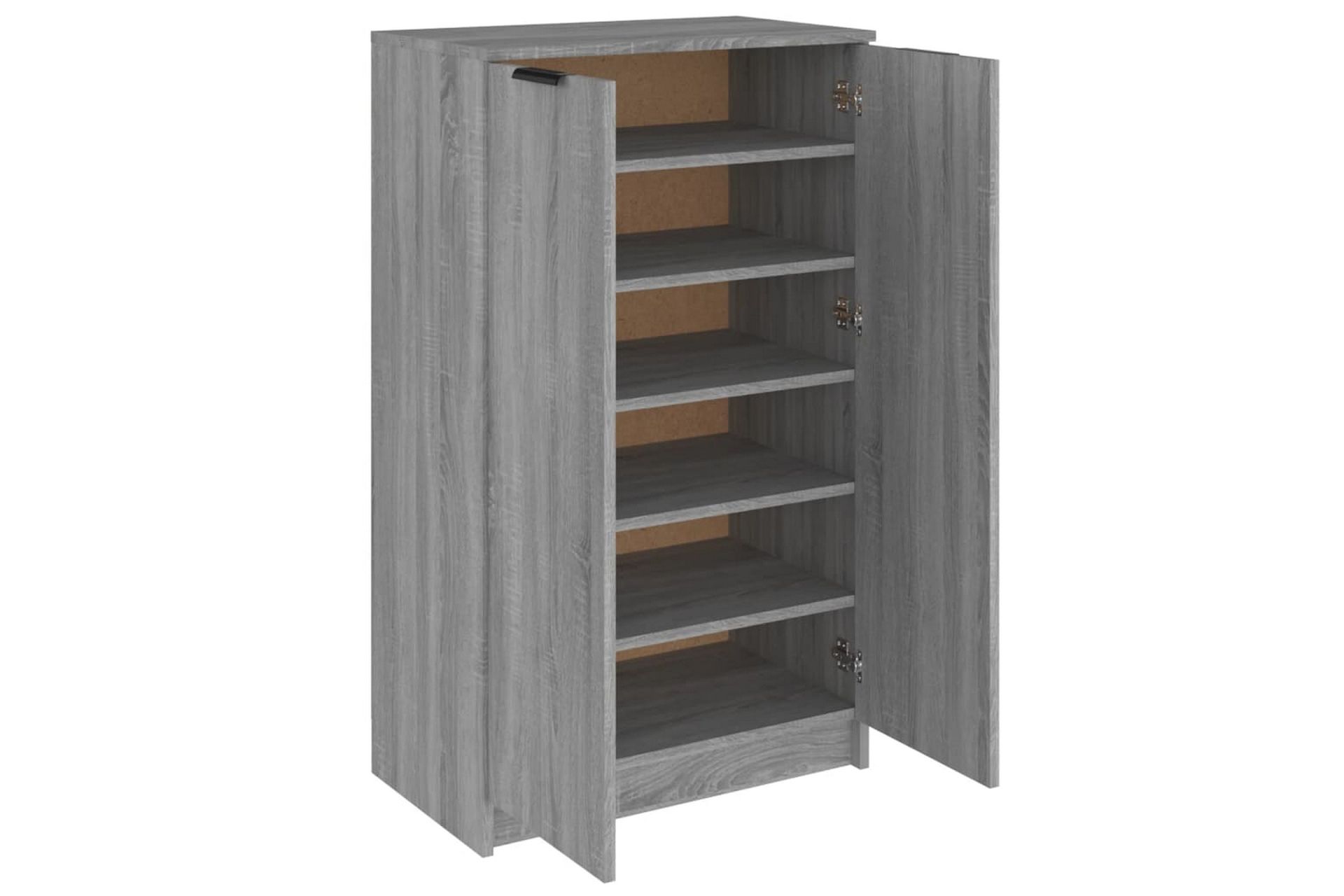 beBasic Skohylle grå sonoma 59x35x100 cm konstruert tre - GrÃ¥ - Oppbevaring - Skooppbevaring