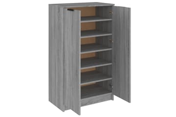 beBasic Skohylle grå sonoma 59x35x100 cm konstruert tre - GrÃ¥ - Oppbevaring - Skooppbevaring