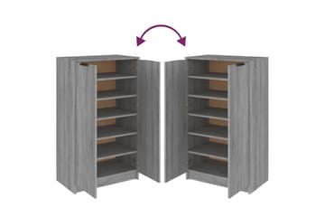 beBasic Skohylle grå sonoma 59x35x100 cm konstruert tre - GrÃ¥ - Oppbevaring - Skooppbevaring