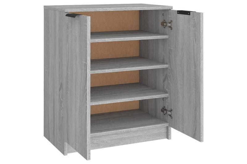beBasic Skohylle grå sonoma 59x35x70 cm konstruert tre - GrÃ¥ - Oppbevaring - Skooppbevaring