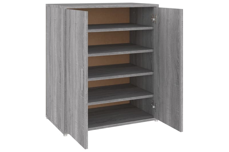 beBasic Skohylle grå sonoma 60x35x70 cm konstruert tre - GrÃ¥ - Oppbevaring - Skooppbevaring