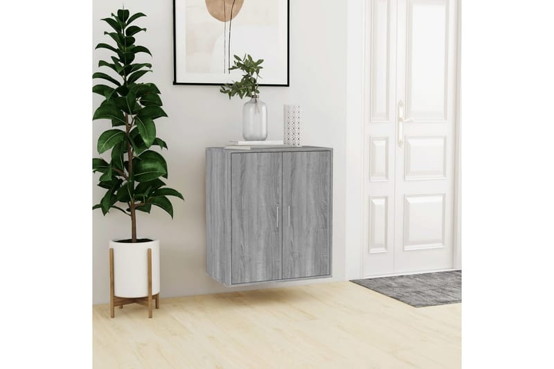 beBasic Skohylle grå sonoma 60x35x70 cm konstruert tre - GrÃ¥ - Oppbevaring - Skooppbevaring