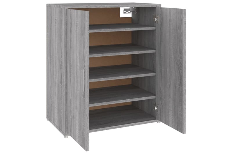beBasic Skohylle grå sonoma 60x35x70 cm konstruert tre - GrÃ¥ - Oppbevaring - Skooppbevaring