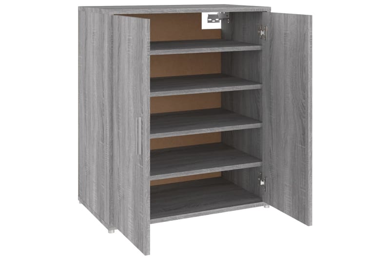 beBasic Skohylle grå sonoma 60x35x70 cm konstruert tre - GrÃ¥ - Gangoppbevaring - Skooppbevaring - Skohylle & skostativ