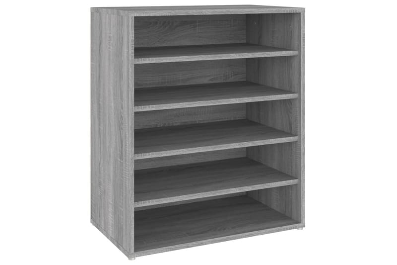 beBasic Skohylle grå sonoma 60x35x70 cm konstruert tre - GrÃ¥ - Oppbevaring - Skooppbevaring