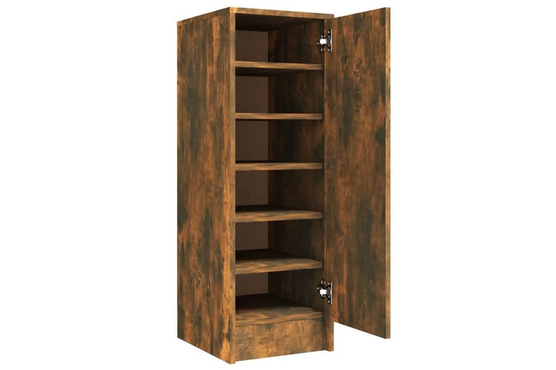 beBasic Skohylle røkt eik 32x35x92 cm konstruert tre - Brun - Oppbevaring - Skooppbevaring
