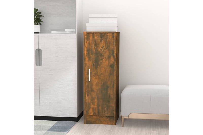 beBasic Skohylle røkt eik 32x35x92 cm konstruert tre - Brun - Oppbevaring - Skooppbevaring