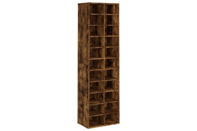 beBasic Skohylle røkt eik 54x34x183 cm konstruert tre - Brun - Oppbevaring - Skooppbevaring
