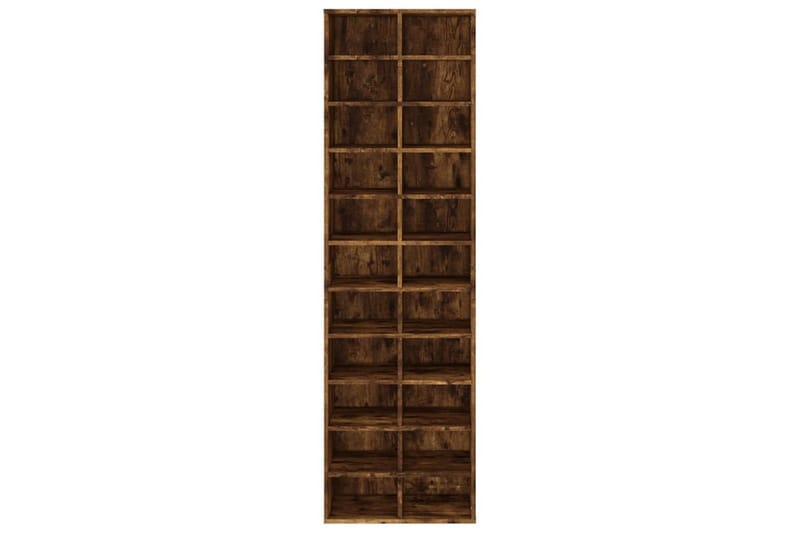 beBasic Skohylle røkt eik 54x34x183 cm konstruert tre - Brun - Oppbevaring - Skooppbevaring