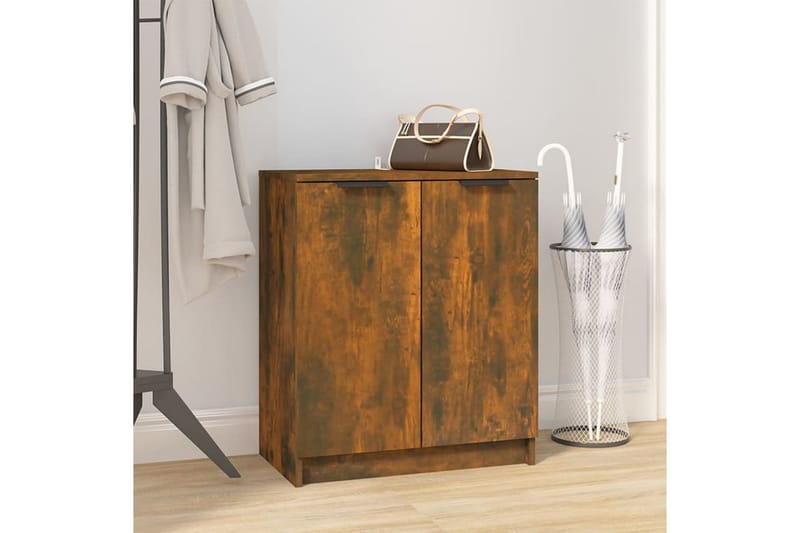 beBasic Skohylle røkt eik 59x35x70 cm konstruert tre - Brun - Oppbevaring - Skooppbevaring
