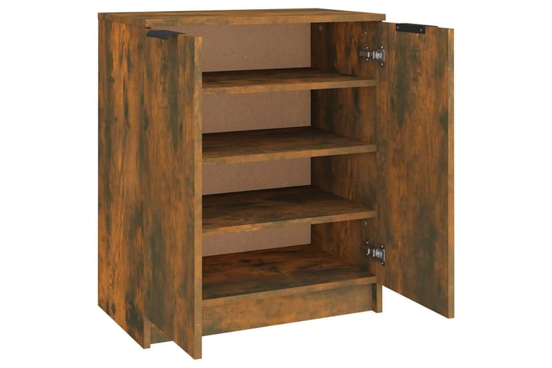 beBasic Skohylle røkt eik 59x35x70 cm konstruert tre - Brun - Oppbevaring - Skooppbevaring