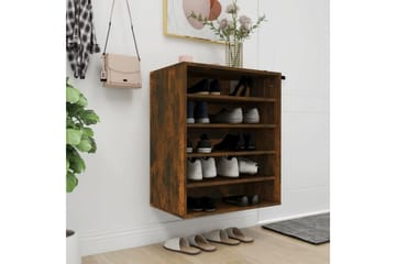 beBasic Skohylle røkt eik 60x35x70 cm konstruert tre - Brun - Oppbevaring - Skooppbevaring