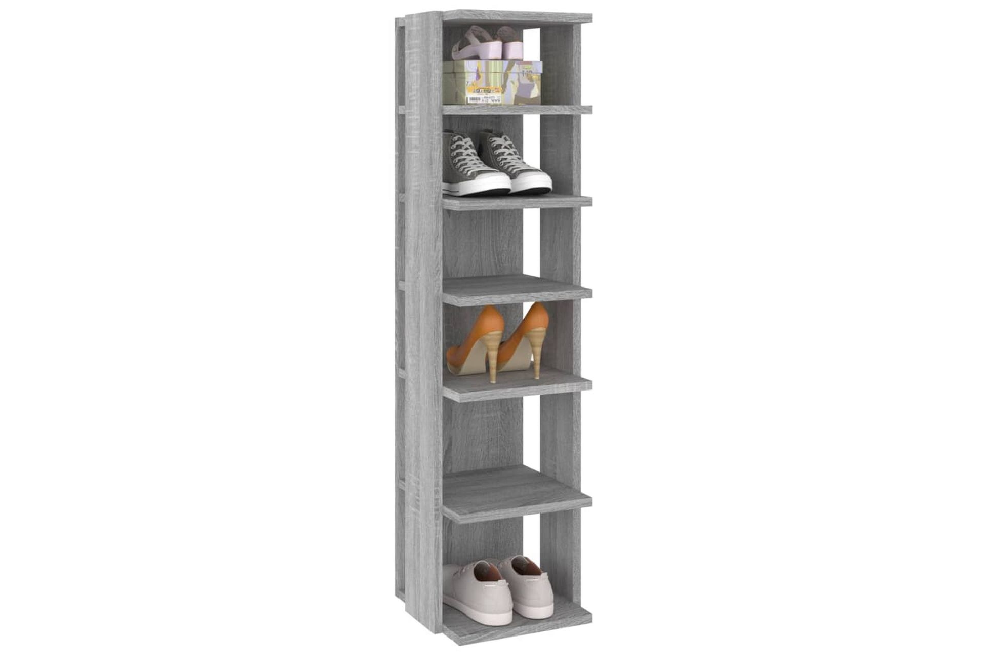 beBasic Skohyller 2 stk grå sonoma 25x27x102 cm konstruert tre - GrÃ¥ - Oppbevaring - Skooppbevaring