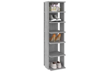 beBasic Skohyller 2 stk grå sonoma 25x27x102 cm konstruert tre - GrÃ¥ - Oppbevaring - Skooppbevaring