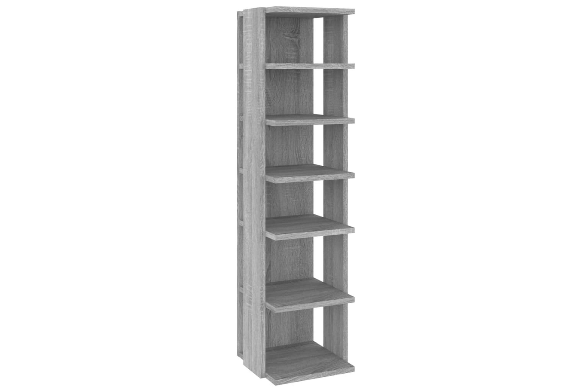 beBasic Skohyller 2 stk grå sonoma 25x27x102 cm konstruert tre - GrÃ¥ - Oppbevaring - Skooppbevaring