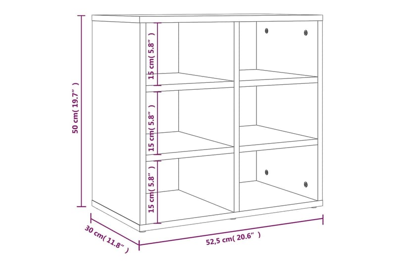 beBasic Skoskap 2 stk røkt eik 52,5x30x50 cm - Brun - Skoskap - Gangoppbevaring - Skooppbevaring