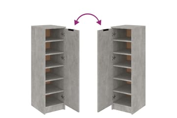 beBasic Skoskap betonggrå 30x35x100 cm konstruert tre - GrÃ¥ - Oppbevaring - Skooppbevaring - Skoskap