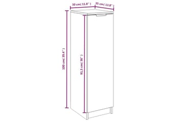 beBasic Skoskap betonggrå 30x35x100 cm konstruert tre - GrÃ¥ - Oppbevaring - Skooppbevaring - Skoskap