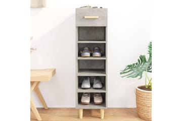 beBasic Skoskap betonggrå 30x35x105 cm konstruert tre - GrÃ¥ - Oppbevaring - Skooppbevaring - Skoskap