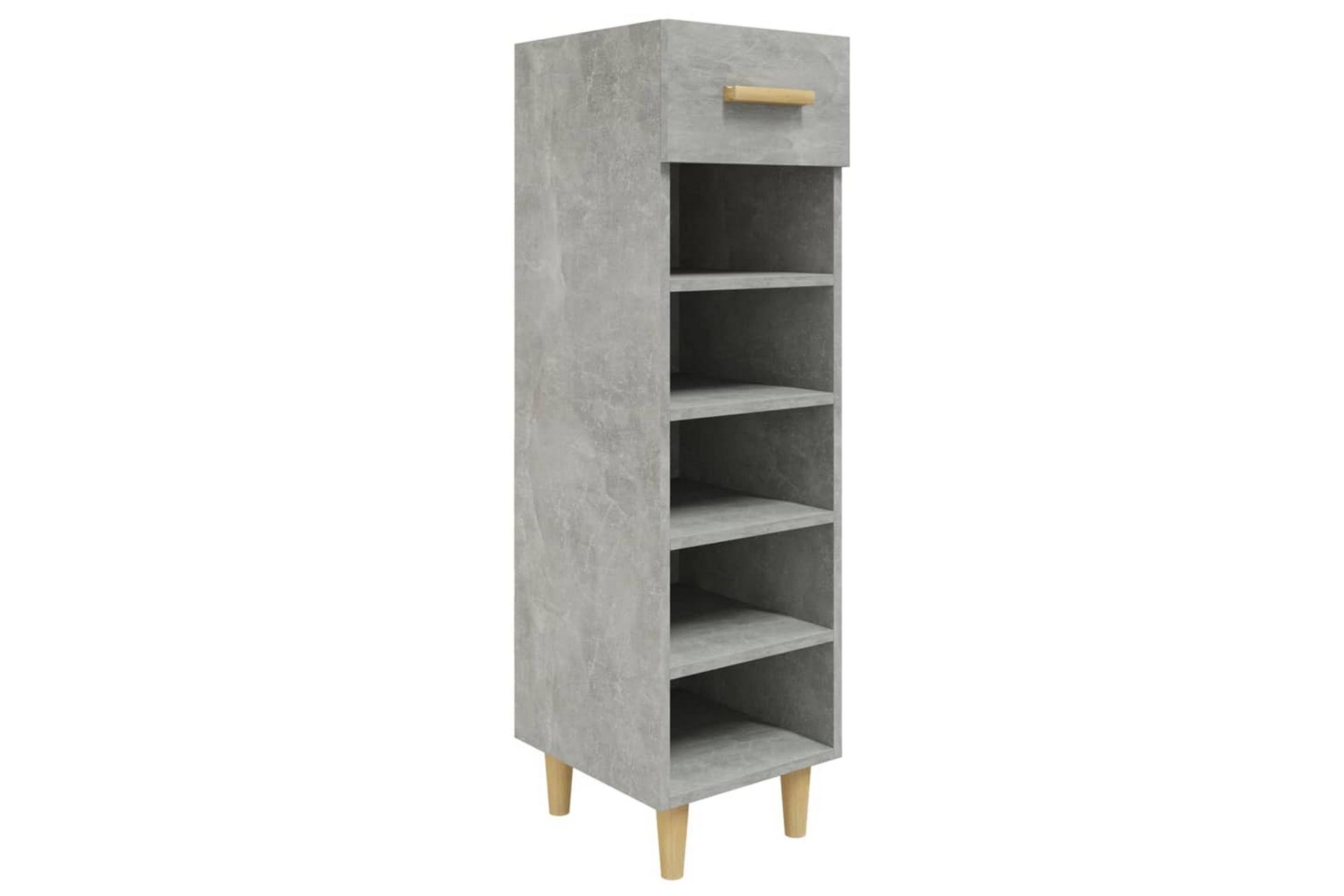 beBasic Skoskap betonggrå 30x35x105 cm konstruert tre - GrÃ¥ - Oppbevaring - Skooppbevaring - Skoskap
