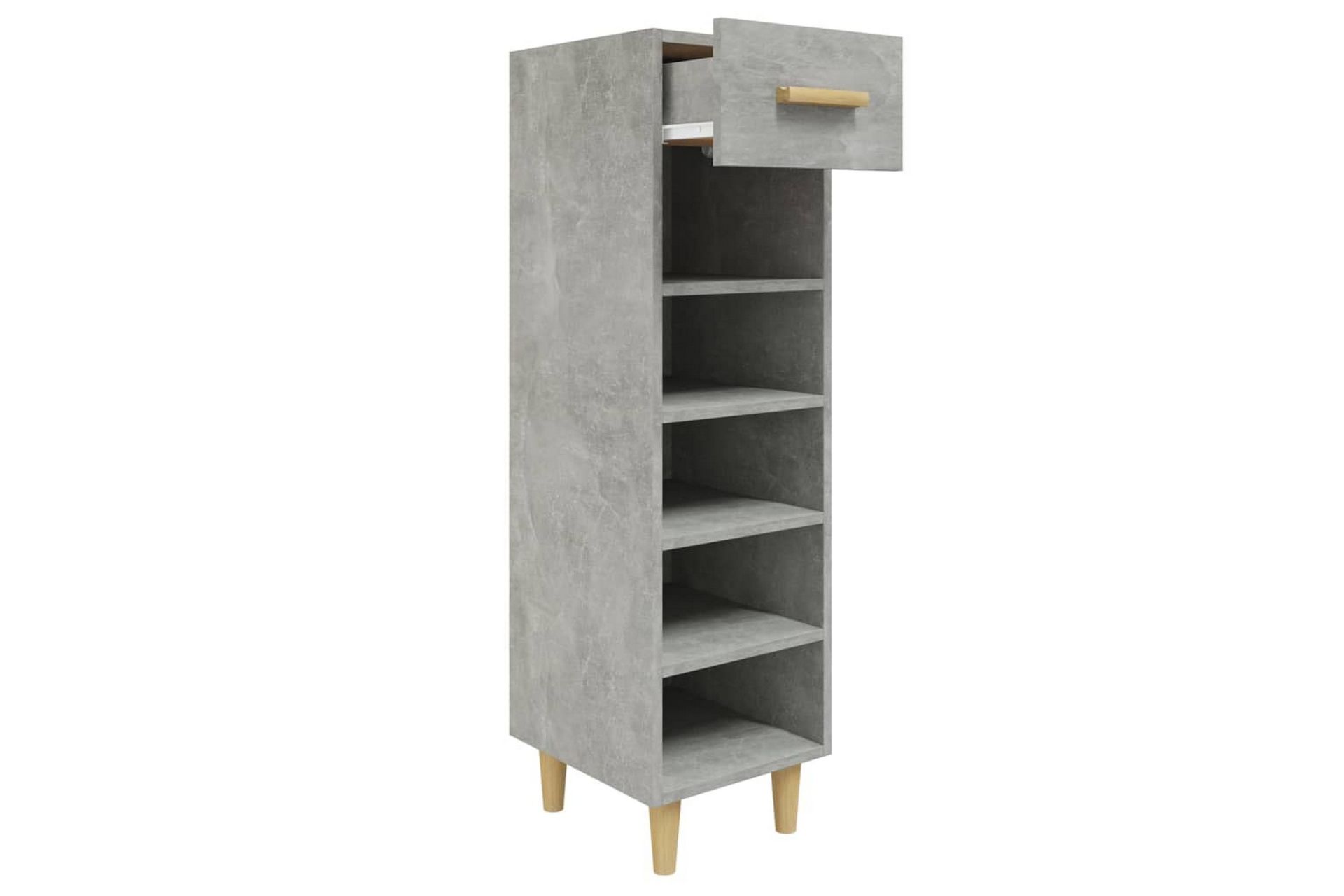 beBasic Skoskap betonggrå 30x35x105 cm konstruert tre - GrÃ¥ - Oppbevaring - Skooppbevaring - Skoskap
