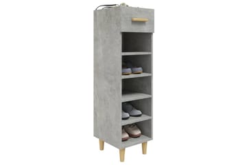 beBasic Skoskap betonggrå 30x35x105 cm konstruert tre - GrÃ¥ - Oppbevaring - Skooppbevaring - Skoskap