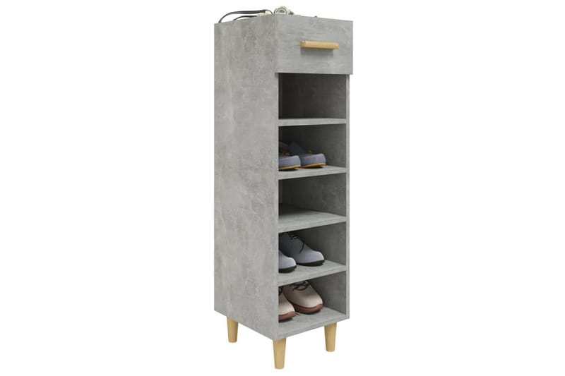 beBasic Skoskap betonggrå 30x35x105 cm konstruert tre - GrÃ¥ - Oppbevaring - Skooppbevaring - Skoskap