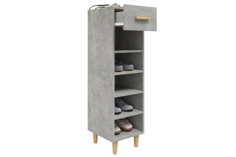 beBasic Skoskap betonggrå 30x35x105 cm konstruert tre - GrÃ¥ - Oppbevaring - Skooppbevaring - Skoskap