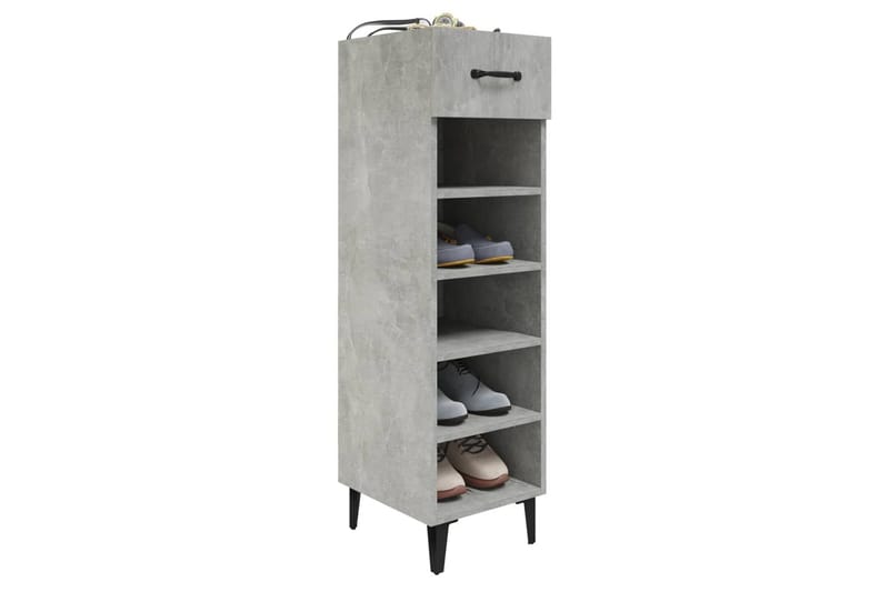 beBasic Skoskap betonggrå 30x35x105 cm konstruert tre - GrÃ¥ - Oppbevaring - Skooppbevaring - Skoskap