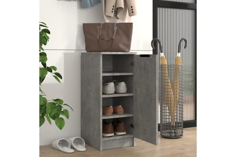 beBasic Skoskap betonggrå 30x35x70 cm konstruert tre - GrÃ¥ - Oppbevaring - Skooppbevaring - Skoskap