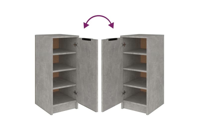 beBasic Skoskap betonggrå 30x35x70 cm konstruert tre - GrÃ¥ - Oppbevaring - Skooppbevaring - Skoskap