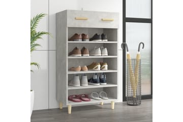 beBasic Skoskap betonggrå 60x35x105 cm konstruert tre - GrÃ¥ - Oppbevaring - Skooppbevaring - Skoskap