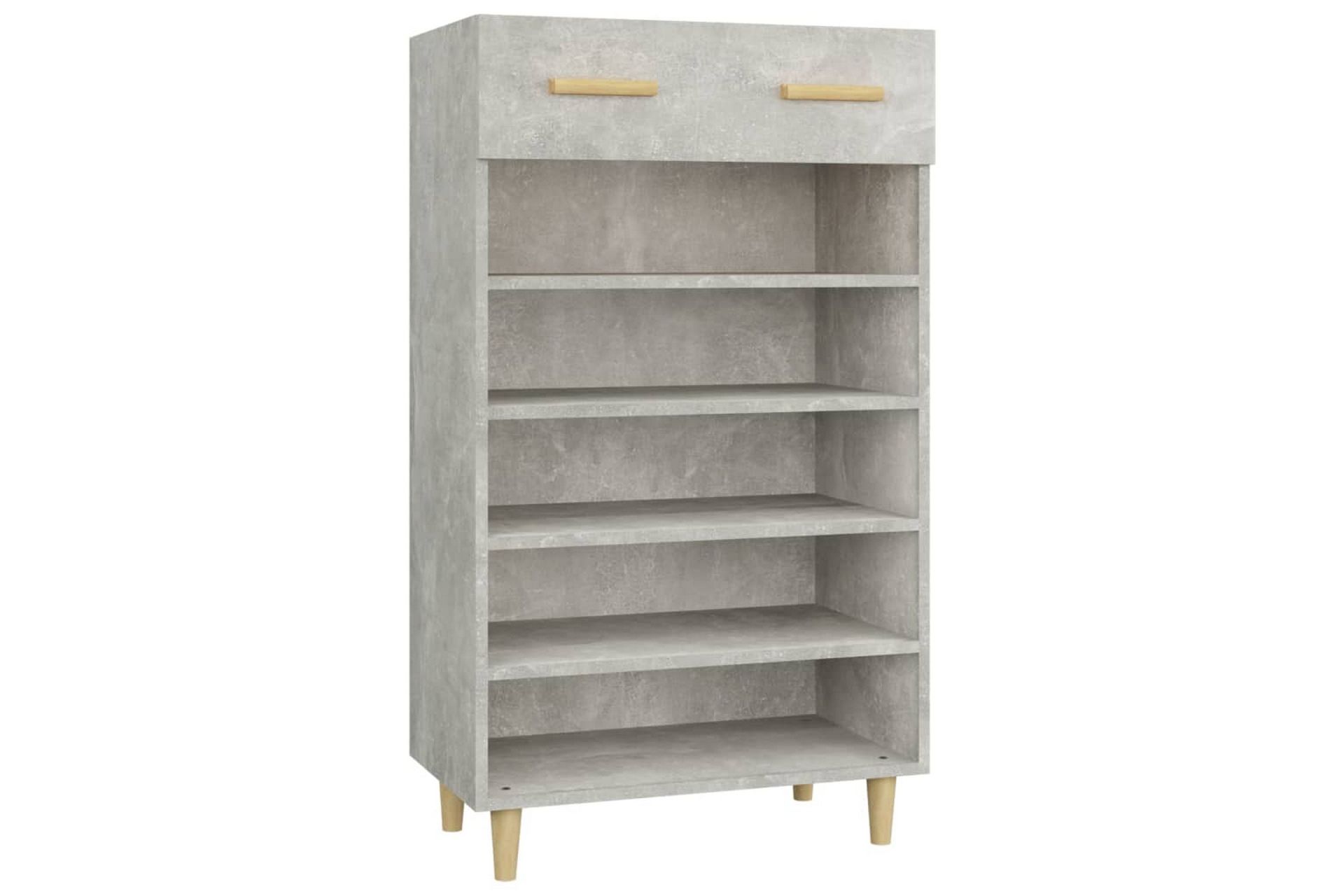 beBasic Skoskap betonggrå 60x35x105 cm konstruert tre - GrÃ¥ - Oppbevaring - Skooppbevaring - Skoskap